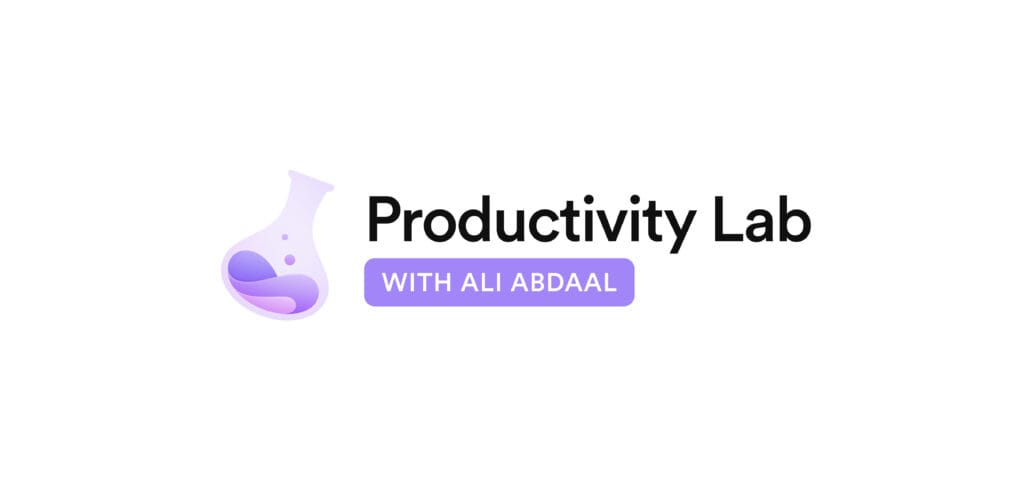 Ali Abdaal – Productivity Lab is availab;e