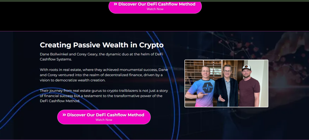 Corey Geary Dane Bollwinkel DeFi Cashflow Accelerator
