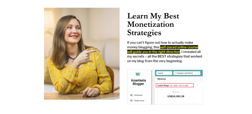 Anastasia Gutnikova Blog Your Way to $10k Course