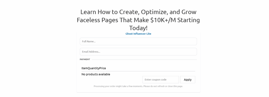 Ghost Influencer Lite - Learn How to Create, Optimize, and Grow Faceless Pages