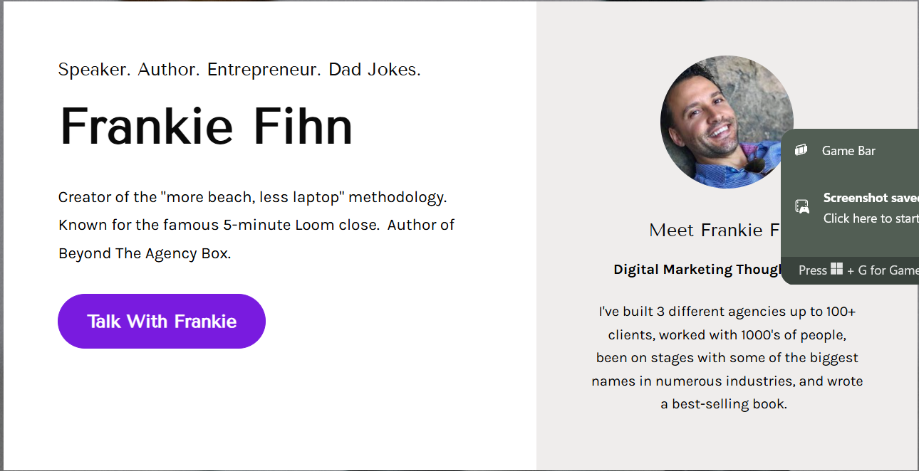 Frankie Fihn - Beyond the Agency + Upsell