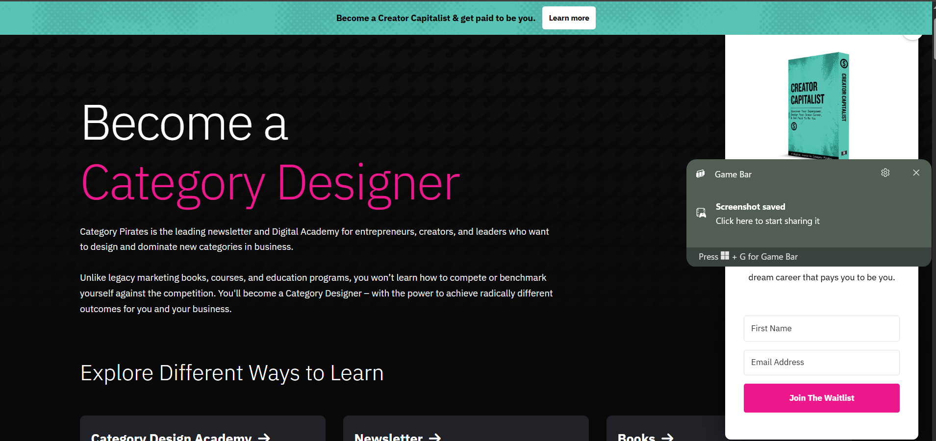 Category Pirates – Creator Capitalist