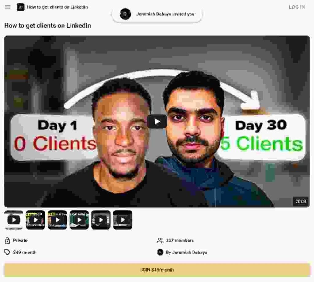 Jeremiah Debayo – How to get clients on Linkedin