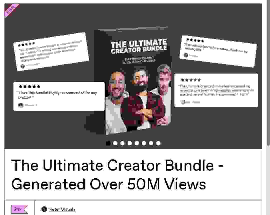 Peter Visuals – The Ultimate Creator Bundle – Generated Over 50M Views