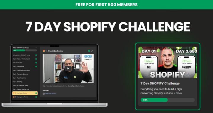 Clayton Bates - 7 Day SHOPIFY Challenge