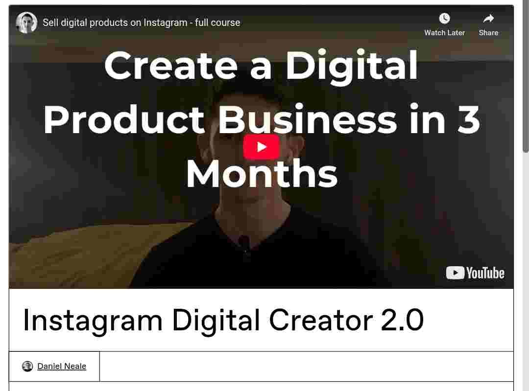 Daniel Neale – Instagram Digital Creator 2.0 COURSE: Complete Review and Guide