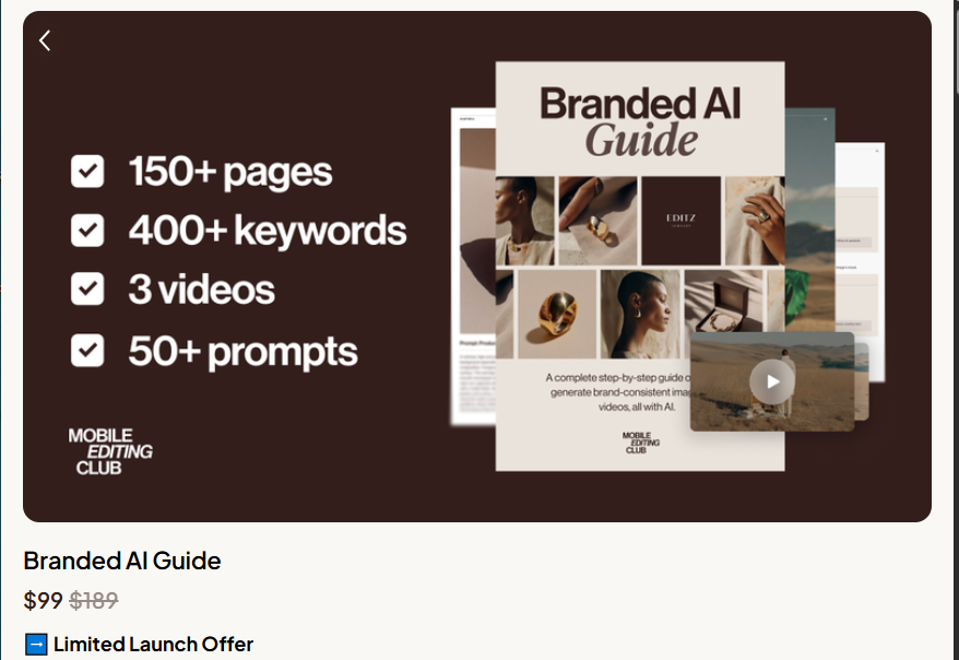 Mobile Editing Club - Branded AI Guide