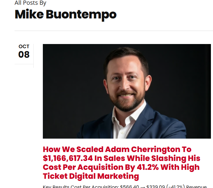 Michael Buontempo – Hedge Fund Acquisition Engine 2025