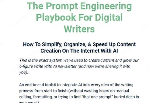 Dickie Bush & Nicolas Cole – The Prompt Engineering Playbook