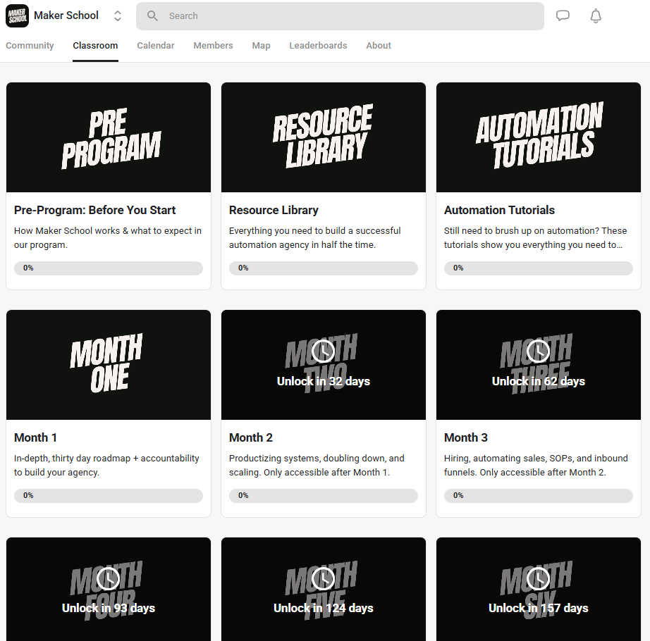 Nick Saraev Maker School (Till month 3)